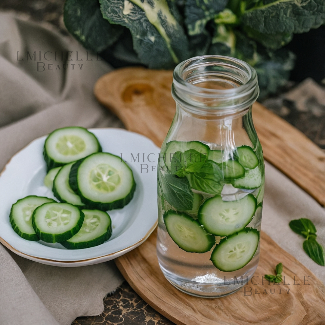 lmichellebeauty.com - Beneficios del agua infusionada con hierbabuena & pepino : - LC MICHELLE